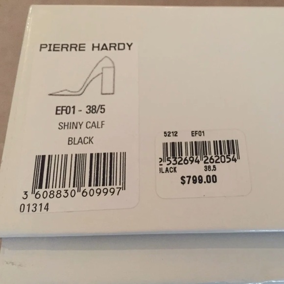 Pierre Hardy Leather Block Heel Pointed Toe Pump - Picture 4 of 9